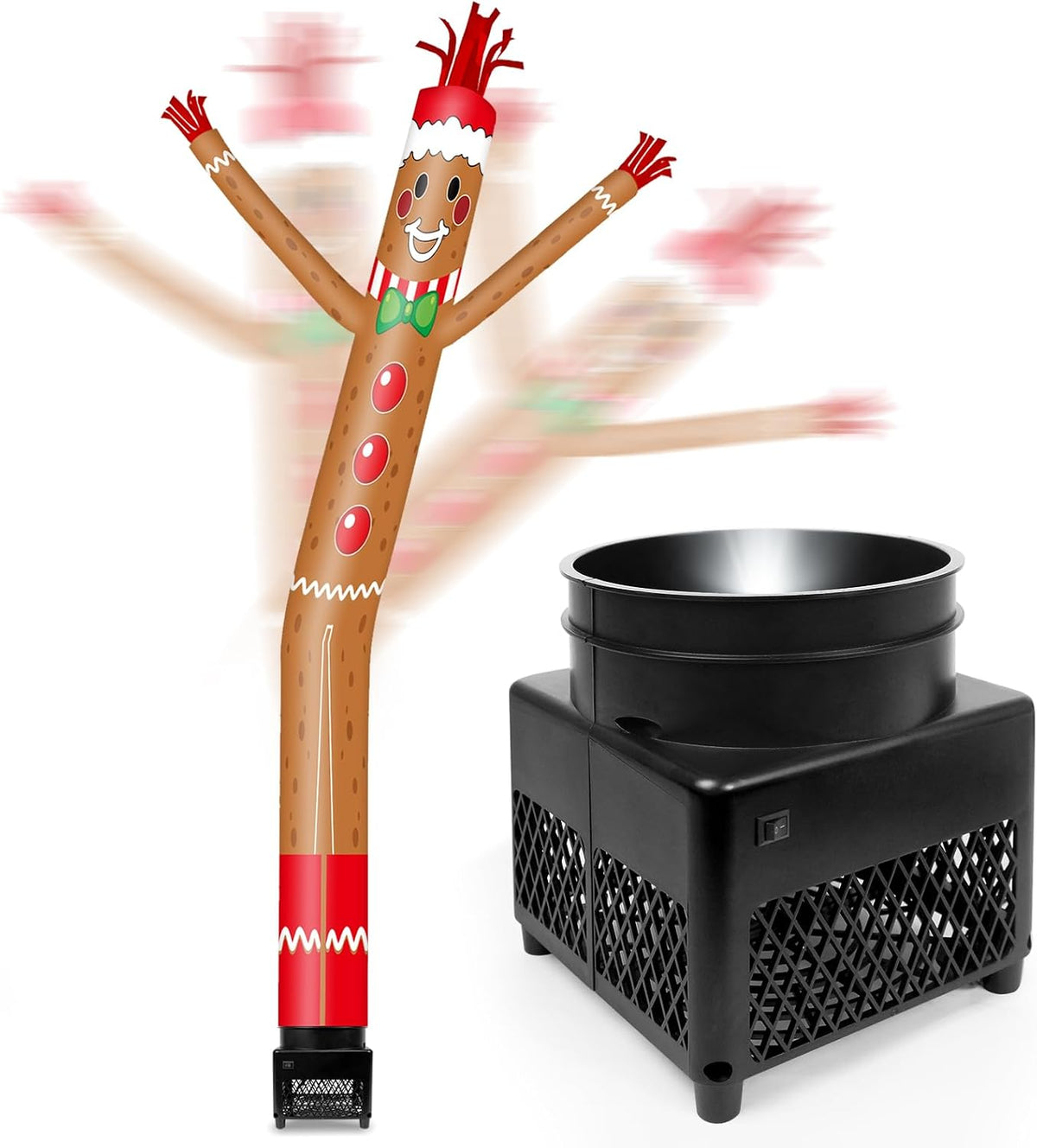 6 ft Gingerbread Man Tube Man Inflatable with Blower