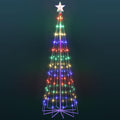 6 ft Animated Lightshow Christmas Cone Tree, Multicolor LEDs