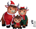 51 in Highland Cow Family Christmas Inflatable, Lighted