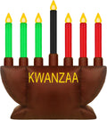 8 ft Kwanzaa Kinara Inflatable with Lights