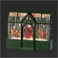 8 in Lighted Santa and Reindeer Swirl Snow Globe