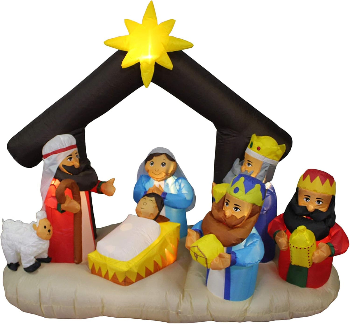 6 ft Nativity Scene with Three Kings Inflatable, Lighted