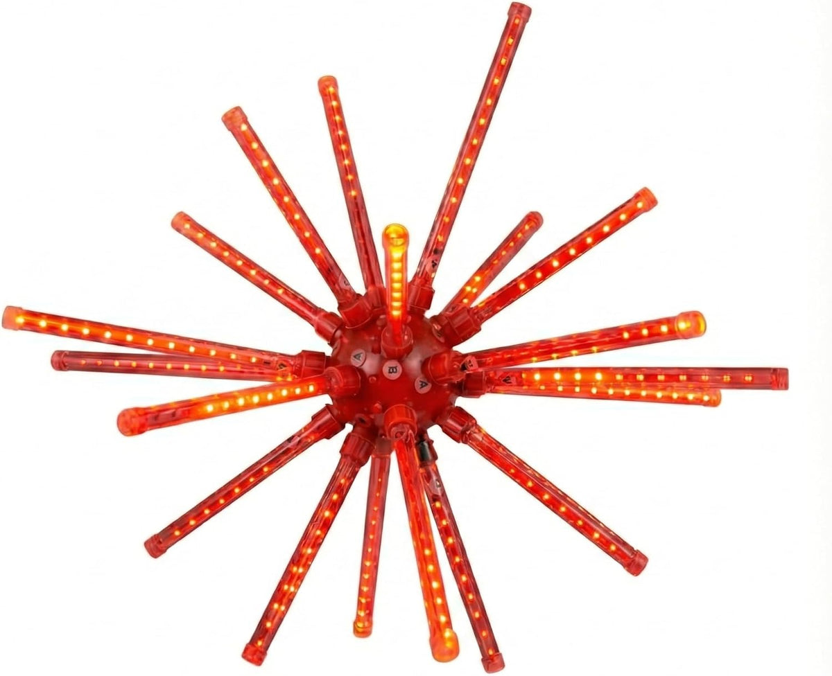 20 in Red LED Meteor Burst Hanging Star, 224 Lights