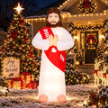 7 ft Jesus Christmas Inflatable with LED Lights and Blower