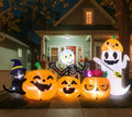 8.8 ft Halloween Pumpkin Friends Inflatable with Treat Bag