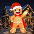7.3 ft Superhero Cape Gingerbread Man Christmas Inflatable