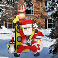 8 ft Santa and Friends Christmas Inflatable with LEDs