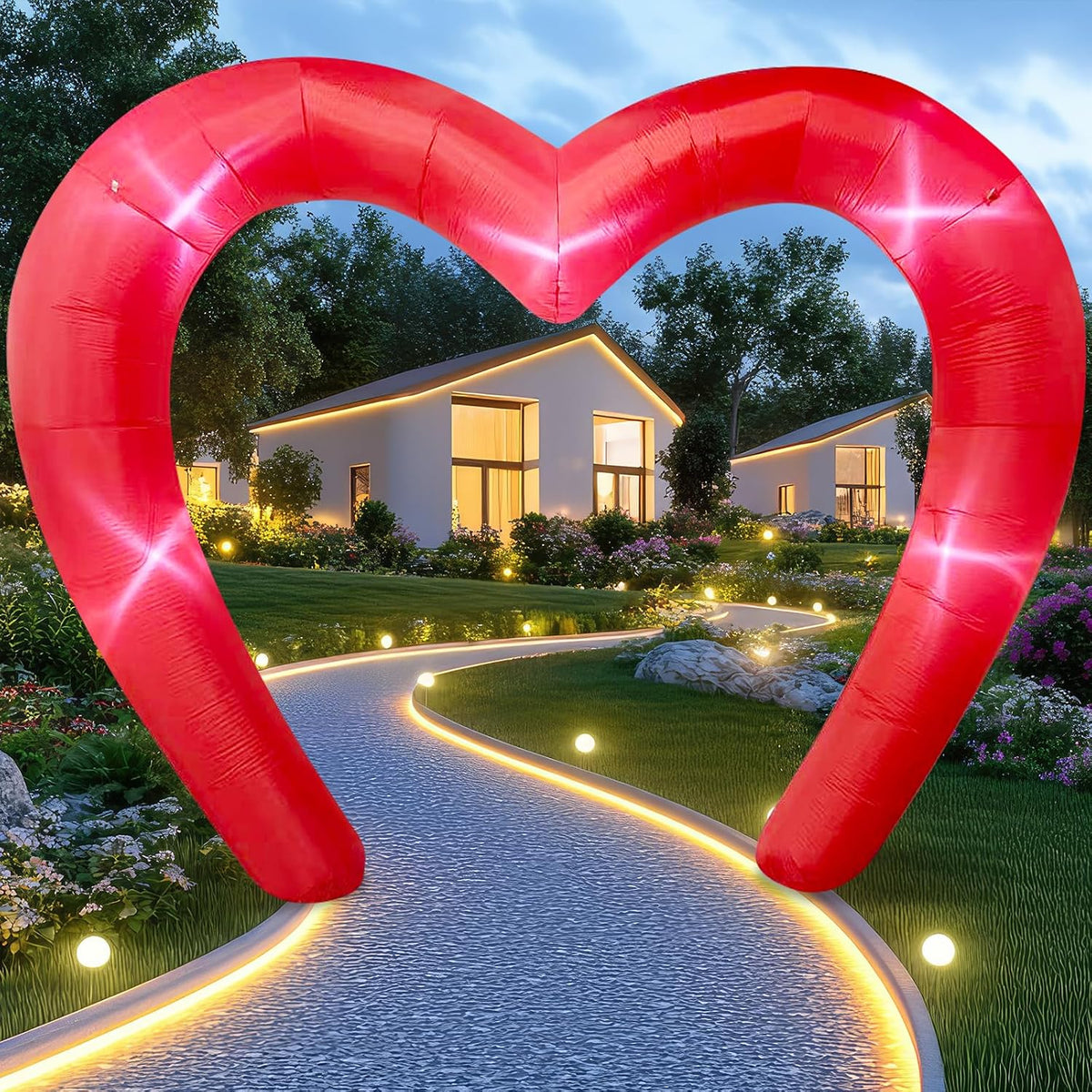 9 x 4.5 ft Valentine Heart Archway Inflatable