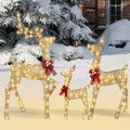 3-Piece 5.2 ft Lighted Christmas Deer Family