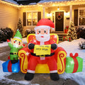 7 ft Santa and Elf with Wish List Christmas Inflatable
