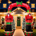 8 ft Nutcracker Soldier Christmas Archway Inflatable with LEDs