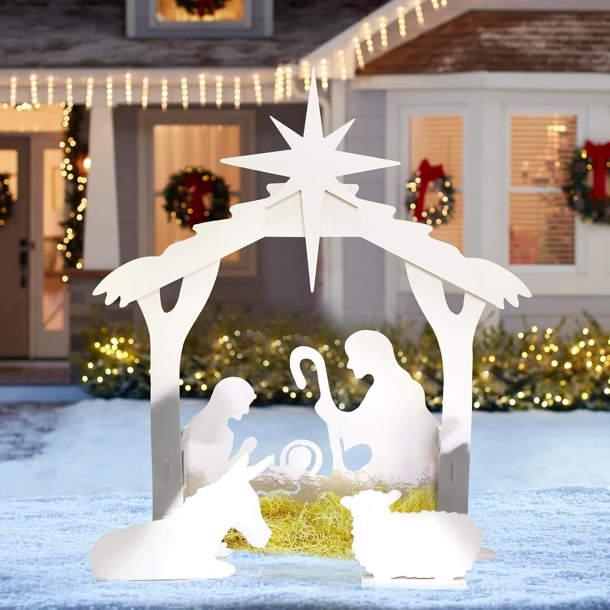 4.5 ft Outdoor Nativity Scene Set, Weatherproof