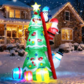 8 ft Santa Climbing Ladder to Tree Christmas Inflatable