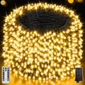 492 ft Warm White Christmas String Lights, 1500 LEDs with Remote